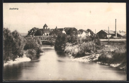 AK Aarberg, Flusspartie Mit Brücke Und Ortspanorama  - Aarberg