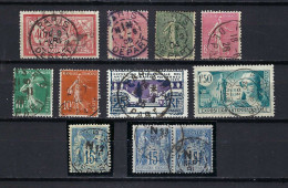 FRANCE Ca.1903-37:  Lot D' Obl. "Paris-Départ" - Usados