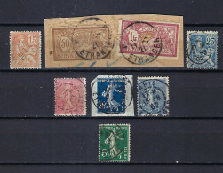 FRANCE Ca.1900-21:  Lot D' Obl. "Paris-Etranger" - Used Stamps