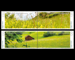 Panorama - Natural Meadows 4-stamps Liechtenstein 2024 - Ungebraucht