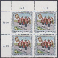 1996 , Mi 2192 ** (1) - 4 Er Block Postfrisch - Volksbrauchtum Und Volkskundliche Kostbarkeiten - Nuovi