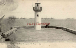 CPA CHERBOURG - LE PHARE DE LA JETEE ET LA RADE - LL - Cherbourg