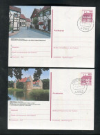 "BUNDESREPUBLIK DEUTSCHLAND" 1983, 2 Bildpostkarten Je Mit Bild "HERTEN" Und Mit Bildgleichem Stempel (A2136) - Postales Ilustrados - Usados