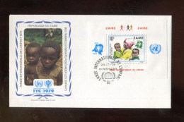 "ZAIRE" 1979, Block 29 "Jahr Des Kindes" FDC (A2137) - 1971-1979