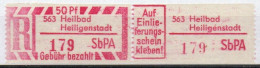 DDR Einschreibemarke Heilbad Heiligenstadt SbPA Postfrisch, EM2B-563II(1) PU+ RU (a) Zh (Mi 2C) - Etichette Di Raccomandazione