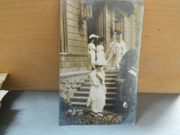 LUXEMBOURG: TRES RARE PHOTO CARTE DE LA GRANDE DUCHESSE DE LUXEMBOURG SORTANT DU PALAIS ??-PHOTO:CH.GRIESER 1912 - Grand-Ducal Family