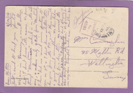 CARTE POSTALE DE LIERNEUX POUR WALLINGTON,GRANDE BRETAGNE,CACHET DE CENSURE ANGLAIS,8-12-18. - Niet-bezet Gebied