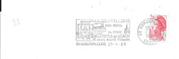 Lettre Entière Flamme 1989  Rambervillers Vosges - Maschinenstempel (Werbestempel)