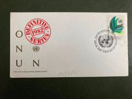 LETTRE ONU TP UNITED NATIONS 28c OBL. JAN 22 1982 FDC - ONU