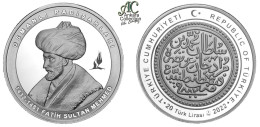 AC - MEHMED THE CONQUEROR OTTOMAN EMPEROR - PADISHAHS - SULTANS SERIES #7 COMMEMORATIVE SILVER COIN TURKEY, 2022 UNC - Turquie