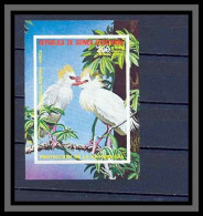 Guinée équatoriale Guinea 027 Oiseaux Bird Birds Oiseau Bloc 247 Non Dentelé Imperf Ibis Heron MNH ** - Cranes And Other Gruiformes