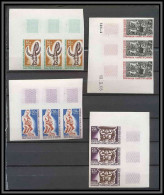 Cameroun 308 - Bande De 3 Non Dentelé Imperf ** Mnh N° 413 / 416 ARTS NEGRES DAKAR 1966 - Sculpture