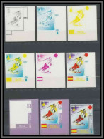 Guinée équatoriale Guinea 333a N°69 Jeux Olympiques Olympic Games Sapporo Essai Proof Non Dentelé Imperf Orate MNH ** - Skiing