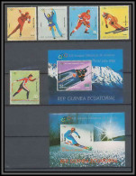 Guinée équatoriale Guinea 117 N°1308/12 + Bloc 290/291 Jeux Olympiques Olympic Games Lake Placid 1980 MNH ** - Winter 1980: Lake Placid