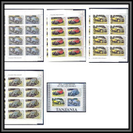 Tanzanie (Tanzania) 103 M 267/270 Feuilles (sheets) + Bloc Cote 82 Euros Voiture (Cars Car Voitures) NEUF ** MNH ** - Cars