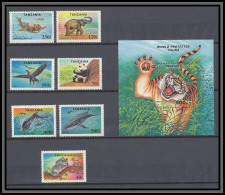 Tanzanie (Tanzania) 018 N°1654/1660 FAUNE Animals Série Complète + Bloc 247 Tigre éléphant Panda Rapace MNH ** - Elefanten