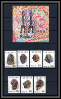 Tanzanie (Tanzania) 007 N°1363/1369 Série Complète Mask Masques ART WAKONDE + Bloc MNH ** - Tanzanie (1964-...)