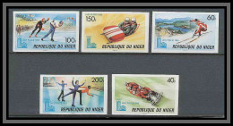 Niger 027 N°492/496 Non Dentelé Imperf Jeux Olympiques Olympic Games Lake Placid 80 MNH ** - Hiver 1980: Lake Placid