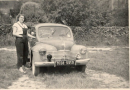 PHOTO-ORIGINALE  AUTOMOBILE VOITURE ANCIENNE RENAULT 4 CV 1960 - Automobili