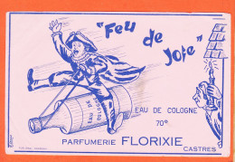 00191 ♥️ Rare CASTRES 81-Tarn Parfumerie FLORIXIE Eau COLOGNE 70° FEU De JOIE Dessin LANNES Buvard PUBLIDEAL Bordeaux - Parfum & Cosmetica