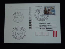 Entier Postal Stationery Card Special Flight Balaton Hamburg With Canadair Jet 100 Lufthansa Hungary 2007 - Brieven En Documenten