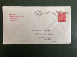 LETTRE Pour USA TP 3c OBL.MEC. JAN 8 1935 MONTREAL - Briefe U. Dokumente