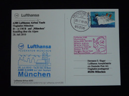 Aviation Carte Postale Lufthansa Postcard Taufe Des Airbus A380 Munchen 2010 - Cartas & Documentos