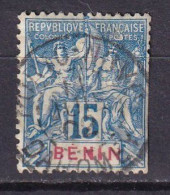 BENIN - 15 C. Bleu - Oblitérés