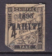 TAHITI - 4 C. Taxe Noir De 1893 - Usati