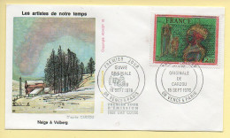 FDC N° 1900 - CARZOU - Neige à Valberg - 06 Vence Et 75 Paris 18/09/1976 - 1970-1979