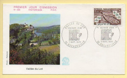 FDC N° 1807 - La Vallée Du Lot - 12 Decazeville 7/09/1974 - 1970-1979