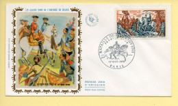 FDC N° 1657 – Bataille De Fontenoy 11 Mai 1745  – 75 Paris 17/10/1970 (soie)   - 1970-1979