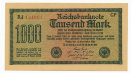 GERMANY, DEUTSCHLAND - 1000 Mark 15. 9. 1922. P76 Ro75d, XF-aUNC. (D007) - 1.000 Mark