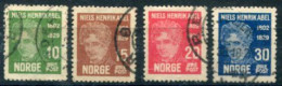 NORWAY 1929 Abel Centenary Used.  Michel 150-53 - Usados