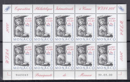 MONACO  2504, Kleinbogen, Postfrisch **, Euro-Nominale, WIPA 2000, 2000 - Blocs