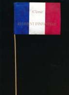 Drapeau En Papier 67 ème Régiment D'infanterie 15 X 10cm - Flaggen