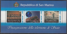 SAN MARINO Block 16, Postfrisch **, Sendebeginn Des Nationalen Fernsehprogramms, 1993, Mit Hologramm - Blocs-feuillets