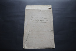 Rare Manuscrit Lettre Sur L'Histoire De France  Adréssée Au Prince Napoléon 1861 Par Henri D'Orléans - Historische Dokumente