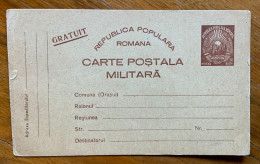 REPUBBLICA POPULARA ROMANA - CARTE POSTALA MILITARA - Cartas De La Primera Guerra Mundial
