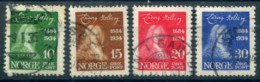 NORWAY 1934 Holberg Anniversary Set Used.  Michel 168-71 - Usati