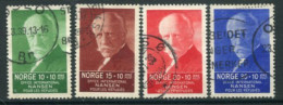 NORWAY 1935 Nansen Refugee Fund Set Of 4, Used.  Michel 172-75 - Used Stamps