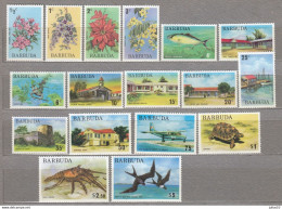 BARBUDA 1974 Definitive Complete Set MNH(**) Mi 185-201 #Fauna5 - 1960-1981 Autonomie Interne