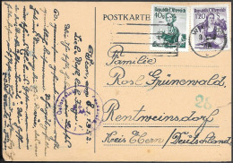 Austria Wien Postcard Mailed To Germany 1952 Censor. 1.60S Rate - Lettres & Documents