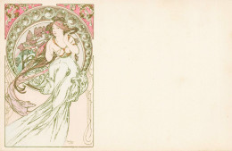 Alphonse MUCHA * CPA Illustrateur Alfons Mucha Art Nouveau Jugendstil * Femme Fleurs Saisons - Mucha, Alphonse