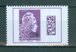 SAINT-PIERRE ET MIQUELON N°1246** MNH SCAN DU VERSO - Marianne L'Engagée Violette 2020 ( International) - Unused Stamps