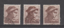 REPUBBLICA:  1961  MICHELANGIOLESCA  -  £. 150  BRUNO  US. -  RIP. 3  VOLTE  -  SASS. 914 - 1961-70: Used