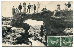 CPA Voyagé 1914 * SAINT PALAIS Sur MER Le BUREAU Le Pont Du Diable ( Grosse Et Belle Animation Femmes élégantes ...) - Saint-Palais-sur-Mer