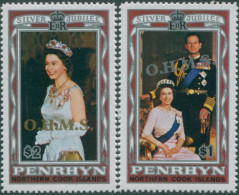 Cook Islands Penrhyn OHMS 1978 SGO16-O17 Silver Jubilee MNH - Penrhyn