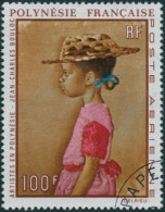 French Polynesia 1970 Sc#C67,SG126 100f Polynesian Girl Painting FU - Other & Unclassified