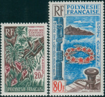 French Polynesia 1965 Sc#216-C38,SG49-50 School Canteen Art Set MNH - Other & Unclassified